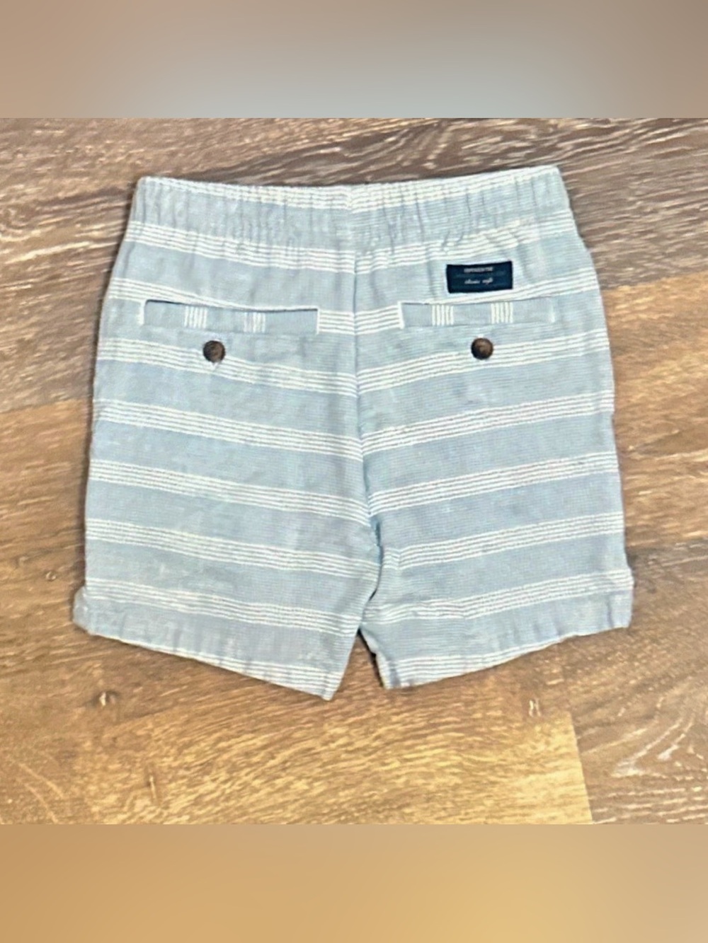 EUC Janie and Jack Striped Linen Pull-On Shorts - Picture 4 of 7